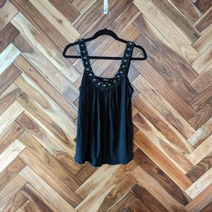 🎉 4 for $25 🎉 Express Studded Gemstone Neckline Sleeveless Scoop Tank Top